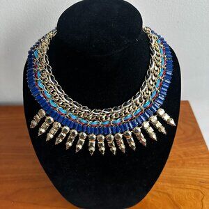 BCBGMaxAzria gold tone adjustable statement necklace.